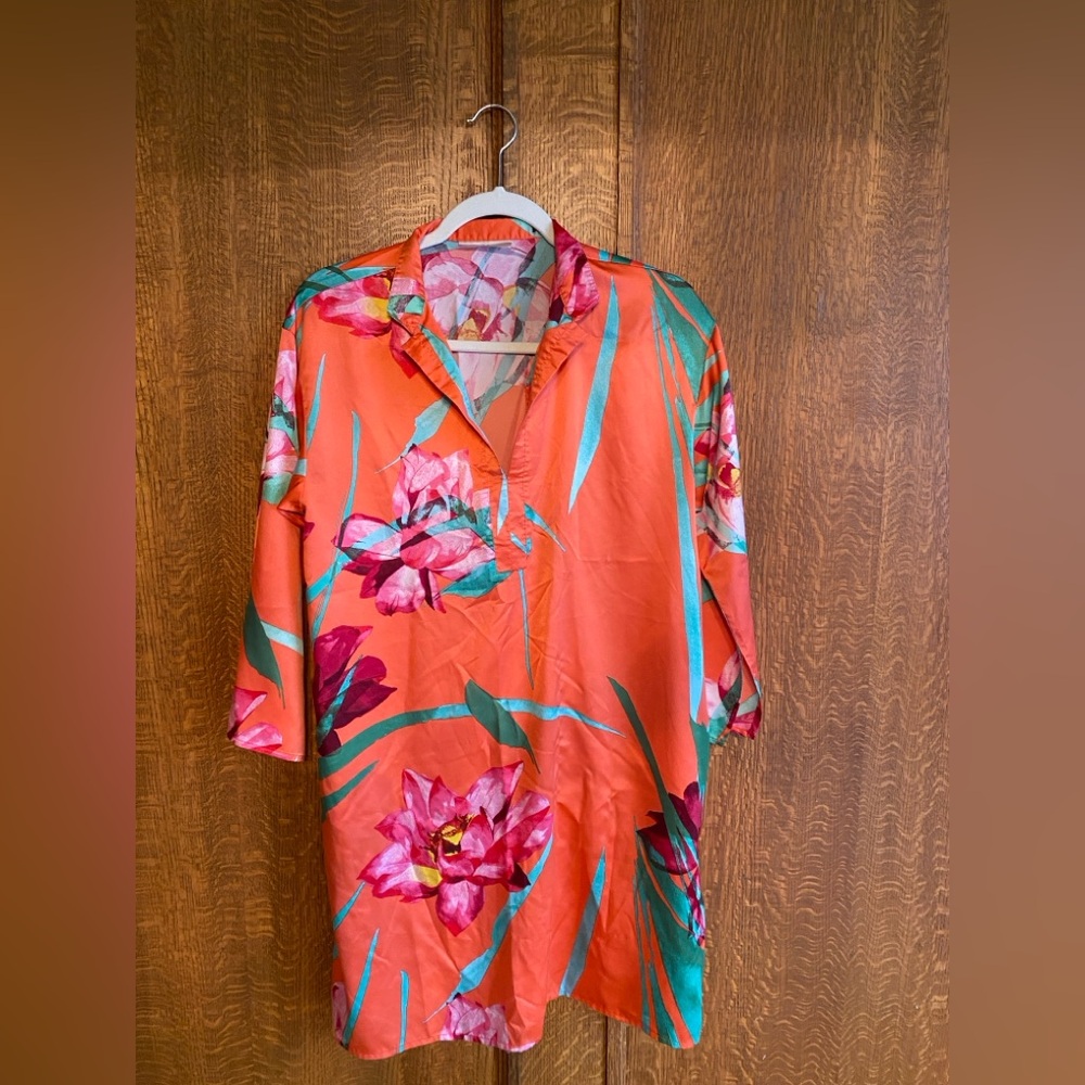 Natori Floral lounge dress XS